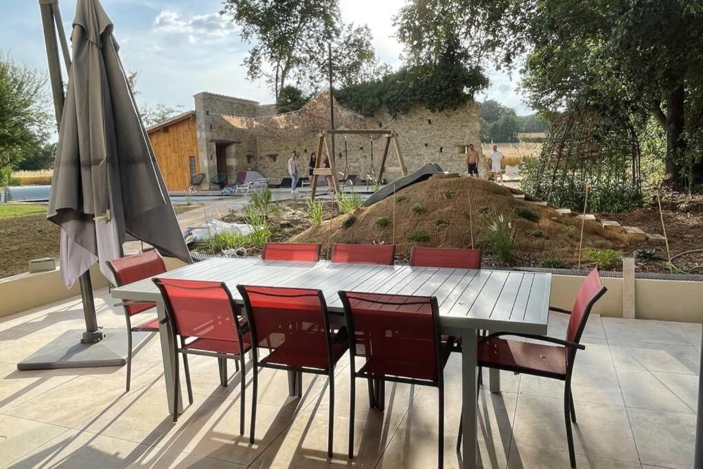 Gite Campagne Famille 15 Pers Piscine Chauffee Jeux Enfants Petanque Saint-Sauvy Dış mekan fotoğraf