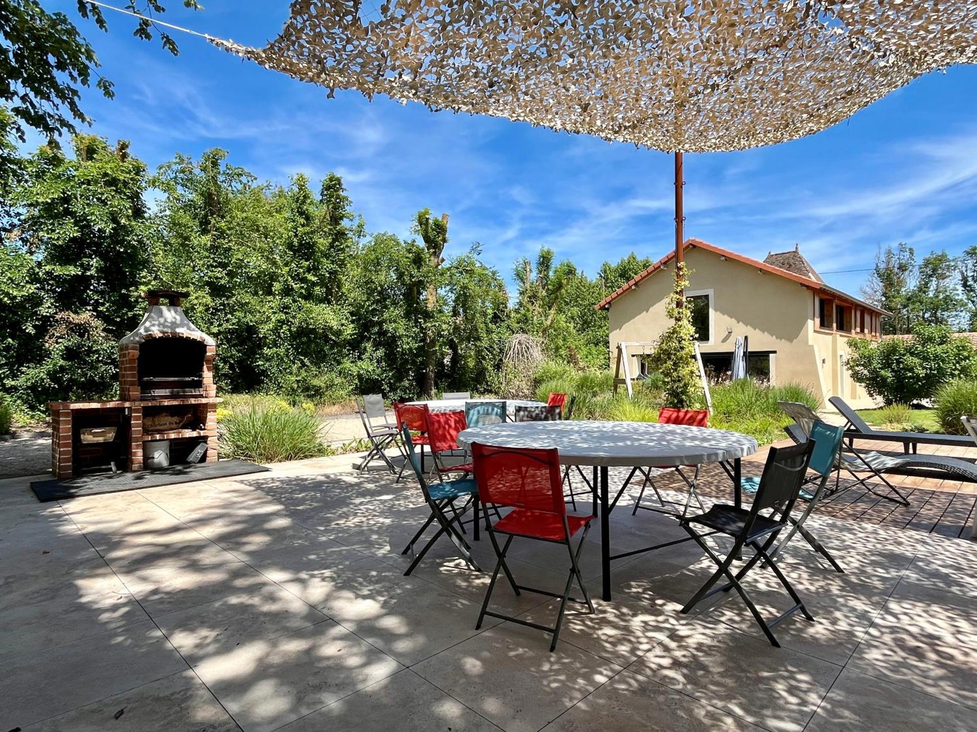 Gite Campagne Famille 15 Pers Piscine Chauffee Jeux Enfants Petanque Saint-Sauvy Dış mekan fotoğraf