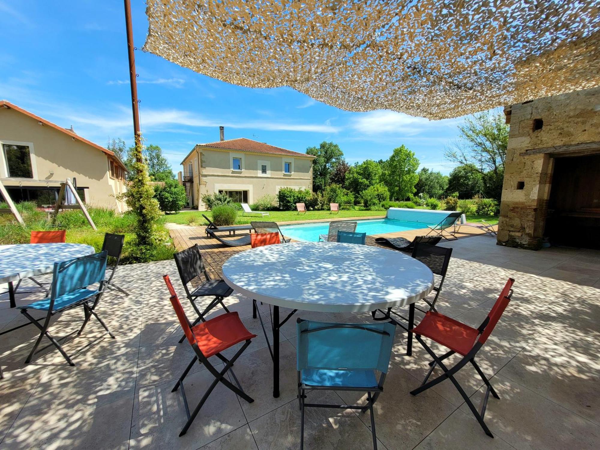 Gite Campagne Famille 15 Pers Piscine Chauffee Jeux Enfants Petanque Saint-Sauvy Dış mekan fotoğraf
