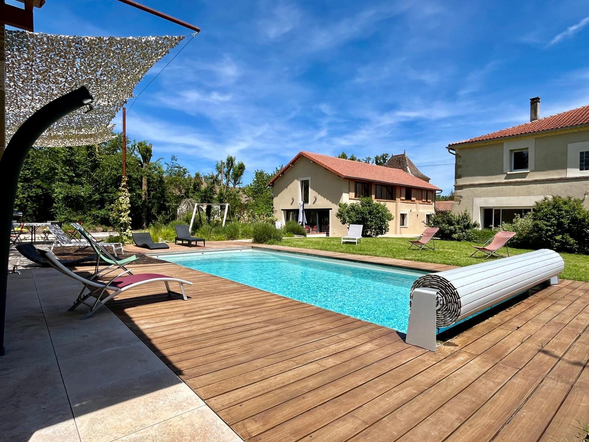 Gite Campagne Famille 15 Pers Piscine Chauffee Jeux Enfants Petanque Saint-Sauvy Dış mekan fotoğraf